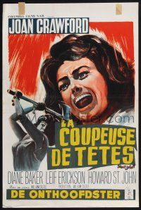 2s415 STRAIT-JACKET Belgian '64 art of crazy ax murderer Joan Crawford, directed by William Castle!
