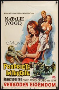2s423 THIS PROPERTY IS CONDEMNED Belgian '66 artwork of sexy Natalie Wood & Robert Redford!