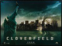 2s031 CLOVERFIELD teaser DS British quad '08 destroyed New York & Lady Liberty decapitated!