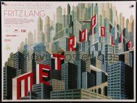 2s056 METROPOLIS DS British quad R10 Fritz Lang classic, art of city by Bilinsky!