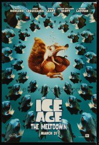 2s001 ICE AGE: THE MELTDOWN style A advance DS Canadian 1sh '06 wacky image of squirrel & piranhas!