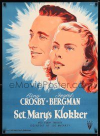 2s442 BELLS OF ST. MARY'S Danish '48 art of smiling pretty Ingrid Bergman & Bing Crosby!