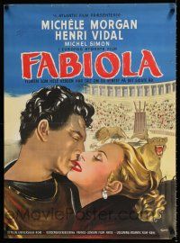 2s457 FABIOLA Danish '49 sexy Michele Morgan is the Goddess of Love in a city of sin, Wenzel art!
