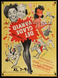 2s468 HELLZAPOPPIN' Danish '48 Ole Olsen & Chic Johnson, big mouth Martha Raye, zany Lundvald art!