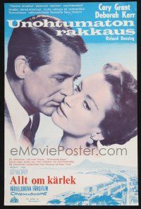 2s075 AFFAIR TO REMEMBER Finnish '57 Cary Grant about to kiss Deborah Kerr, Leo McCarey!