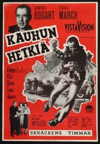 2s087 DESPERATE HOURS Finnish '55 Humphrey Bogart, Fredric March, William Wyler!