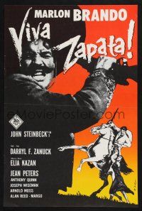 2s124 VIVA ZAPATA Finnish R65 Marlon Brando, Jean Peters, Anthony Quinn, John Steinbeck