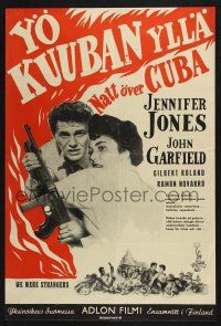 2s125 WE WERE STRANGERS Finnish '51 Jennifer Jones & John Garfield, directed by John Huston