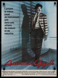 2s131 AMERICAN GIGOLO French 15x21 '80 male prostitute Richard Gere is framed for murder!
