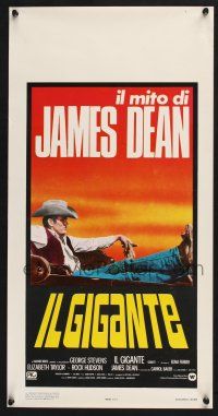 2s808 GIANT Italian locandina R83 best image of James Dean reclined in car, Stevens directed