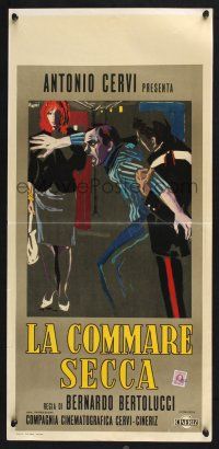 2s810 GRIM REAPER Italian locandina '63 Bernardo Bertolucci's La Commare secca, written by Pasolini!