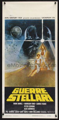 2s842 STAR WARS Italian locandina R80s George Lucas classic sci-fi epic, great art by Tom Jung!