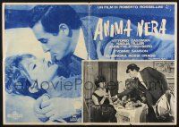 2s761 ANIMA NERA set of 2 Italian photobustas '62 Roberto Rossellini, Vittorio Gassman, Nadja Tiller