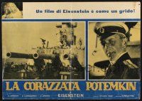 2s762 BATTLESHIP POTEMKIN set of 2 Italian photobustas R60s Sergei Eisenstein's Russian war classic