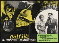 2s738 CALTIKI THE IMMORTAL MONSTER set of 8 Italian photobustas '59 Caltiki - il monstro immortale!