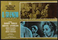 2s753 SILENCE set of 4 Italian photobustas '64 Ingmar Bergman's Tystnaden, Ingrid Thulin!