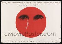2s224 EMPIRE OF THE SUN Polish 27x38 '89 Stephen Spielberg, first Christian Bale, Pagowski art!