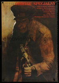 2s246 OTRYAD OSOBOGO NAZNACHENIYA Polish 26x38 '80 Hoffmann artwork of soldier, WWII action!