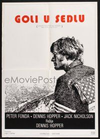 2s292 EASY RIDER Yugoslavian 19x27 R70s Peter Fonda, biker classic directed by Dennis Hopper!