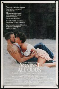2t026 AGAINST ALL ODDS 1sh '84 Jeff Bridges makes out with Rachel Ward on the beach!