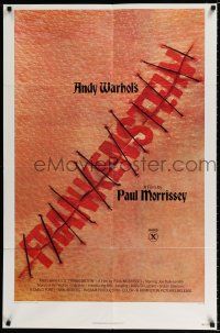 2t045 ANDY WARHOL'S FRANKENSTEIN 1sh '74 Paul Morrissey, great image of title in stitches!