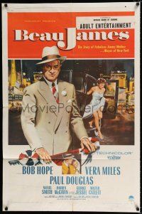 2t074 BEAU JAMES 1sh '57 Bob Hope as NYC Mayor Jimmy Walker, sexy Vera Miles!