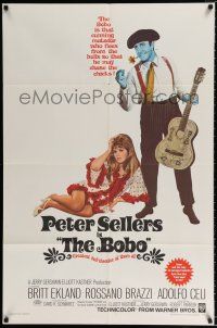 2t100 BOBO 1sh '67 wacky image of blue matador Peter Sellers & sexy Britt Ekland!