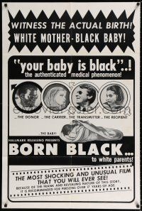 2t107 BORN BLACK TO WHITE PARENTS 1sh '72 Der Verlogene Akt, most shocking film you'll ever see!