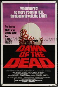 2t178 DAWN OF THE DEAD red title style 1sh '79 George Romero, no more room in HELL for the dead!
