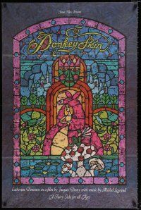 2t203 DONKEY SKIN 1sh '75 Jacques Demy's Peau d'ane, cool stained glass fairytale art by Lee Reedy