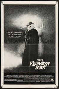 2t221 ELEPHANT MAN 1sh '80 John Hurt is not an animal, Anthony Hopkins, directed by David Lynch!