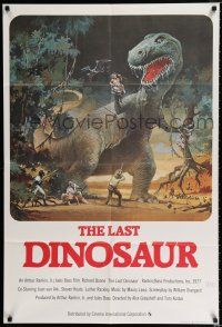 2t439 LAST DINOSAUR English 1sh '77 Richard Boone, Joan Van Ark, art of prehistoric action!