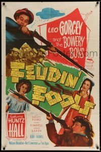 2t246 FEUDIN' FOOLS 1sh '52 Leo Gorcey & The Bowery Boys as hillbillies!