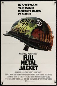 2t281 FULL METAL JACKET advance 1sh '87 Stanley Kubrick Vietnam War movie, Castle art!