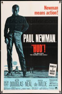 2t365 HUD 1sh R67 Paul Newman is the man with the barbed wire soul, Martin Ritt classic!