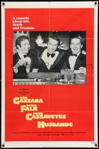 2t367 HUSBANDS 1sh '70 Ben Gazzara, Peter Falk & John Cassavetes in bow ties!