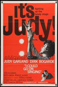 2t369 I COULD GO ON SINGING 1sh '63 artwork of Judy Garland performing with Dirk Bogarde!
