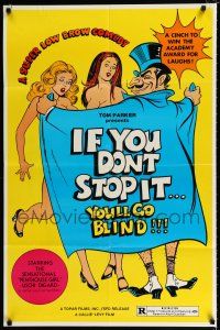2t377 IF YOU DON'T STOP IT YOU'LL GO BLIND 1sh '76 Uschi Digard, wackiest sexy artwork!