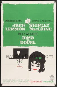 2t392 IRMA LA DOUCE style B 1sh '63 Billy Wilder, great art of Shirley MacLaine & Jack Lemmon!