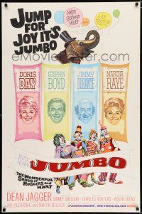 2t412 JUMBO 1sh '62 Doris Day, Jimmy Durante, Stephen Boyd, Martha Raye circus elephant!