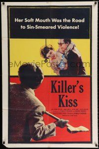 2t422 KILLER'S KISS 1sh '55 early Stanley Kubrick noir set in New York's Clip Joint Jungle!