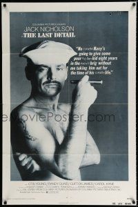 2t438 LAST DETAIL 1sh '73 foul-mouthed sailor Jack Nicholson w/cigar!