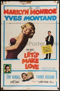 2t464 LET'S MAKE LOVE 1sh '60 great images of super sexy Marilyn Monroe & Yves Montand!
