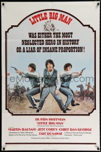 2t473 LITTLE BIG MAN int'l 1sh '71 Dustin Hoffman is the most neglected hero in history, Arthur Penn