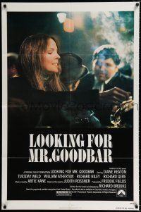 2t484 LOOKING FOR MR. GOODBAR 1sh '77 close up of Diane Keaton, directed by Richard Brooks!