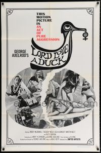 2t486 LORD LOVE A DUCK 1sh '66 Roddy McDowall, sexy Tuesday Weld, an act of pure aggression!