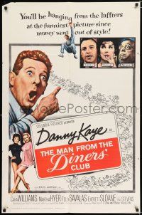 2t515 MAN FROM THE DINERS' CLUB 1sh '63 Danny Kaye, funniest picture since money went out of style!