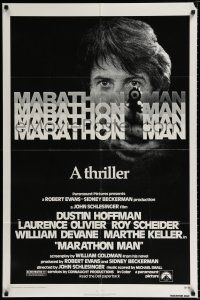 2t526 MARATHON MAN 1sh '76 cool image of Dustin Hoffman, John Schlesinger classic thriller!