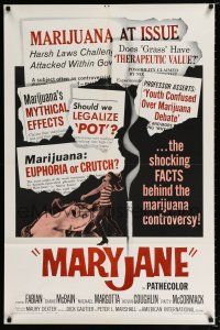 2t537 MARYJANE 1sh '68 AIP, marijuana, drugs, Fabian, Teri Garr, the shocking facts!