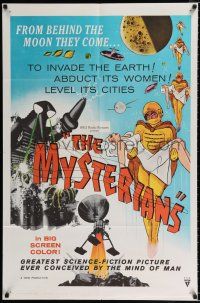 2t585 MYSTERIANS 1sh '59 they're abducting Earth's women & leveling its cities!